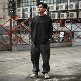 (EX648) Graphic Washed Long Sleeve Tee