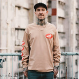 (EX669) KURORYO Red Graphic Long Sleeve Tee