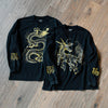 (EX677) Gold Kirin Long Sleeve Washed Tee
