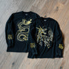 (EX676) Gold Dragon Long Sleeve Washed Tee