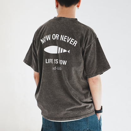 (ZT1582) 活在當下圖案Tee (網店限定)