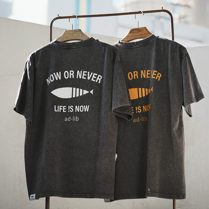 (ZT1582) 活在當下圖案Tee (網店限定)
