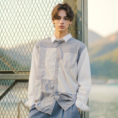 (ST505) Tech Patchwork Shirt