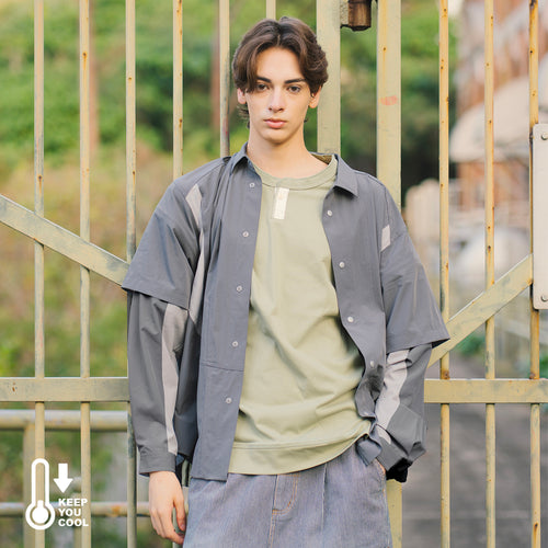 (ST513) 2 Ways Cool Touch Tech Shirt