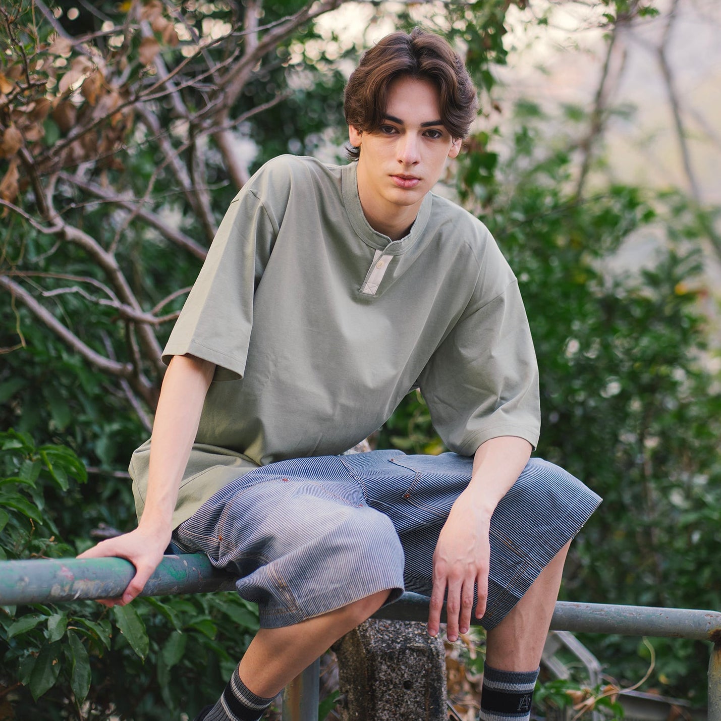 (TP1837) Henley Neck Tee