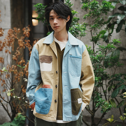 (JK349) Crazy Patch Work Jacket