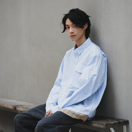 (ST364) Japan Made Fabric Pattern Shirt