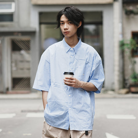 (ST413) Indigo Tie Dye Shirt