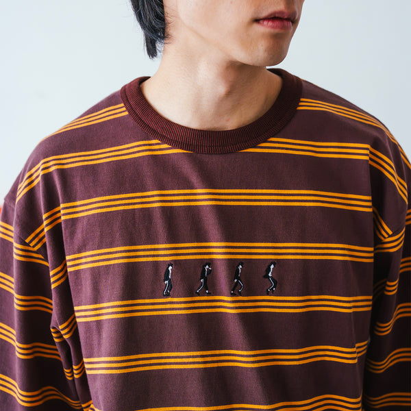 (TP1816) MJ Embroidery Stripes Tee