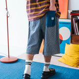 (SP434) Denim Stripes Shorts