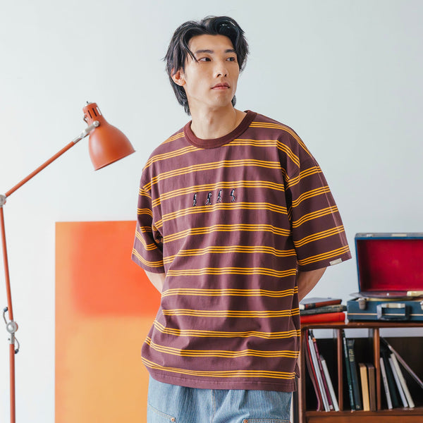 (TP1816) MJ Embroidery Stripes Tee