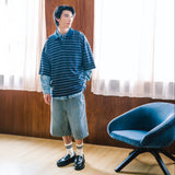 (SP434) Denim Stripes Shorts