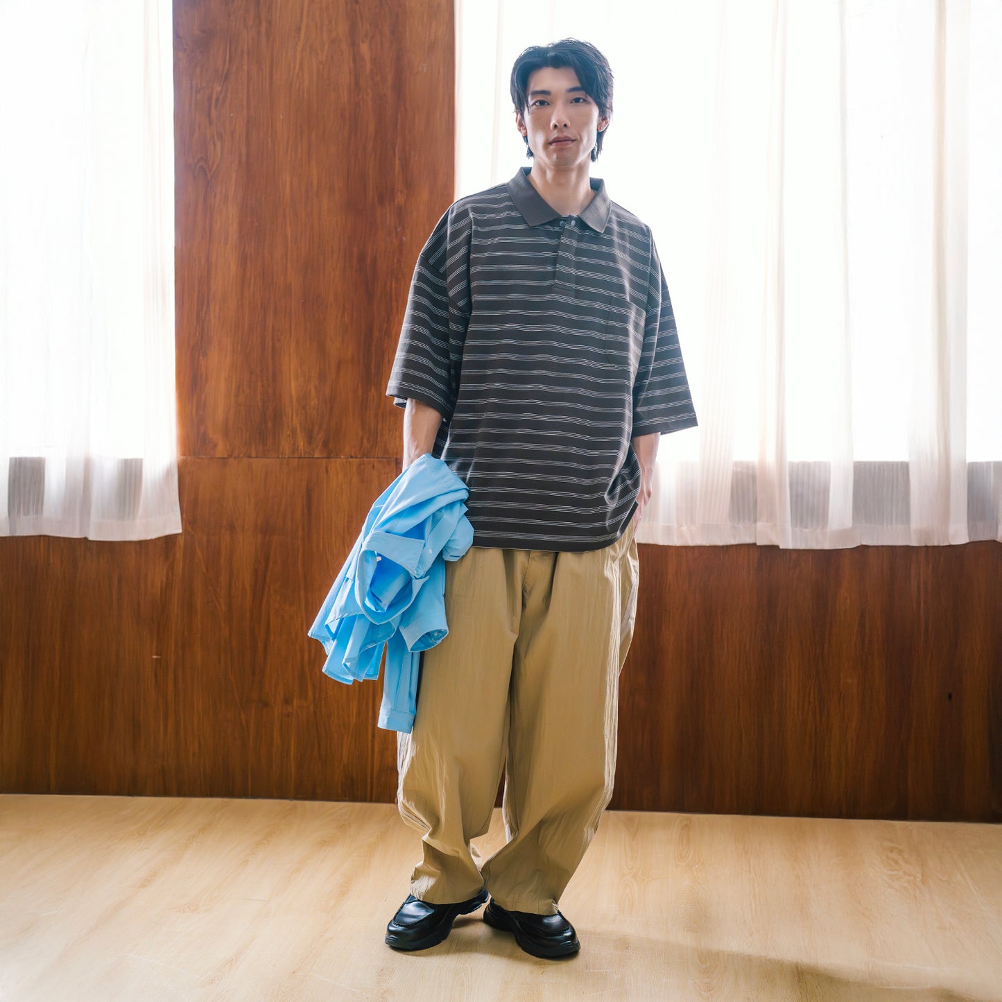 (PT437) Wide Track Pants