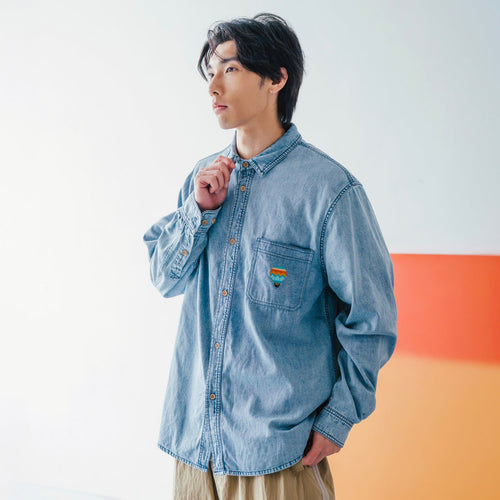 (ST519) Balloon Embroidery Shirt