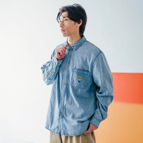 (ST519) Balloon Embroidery Shirt