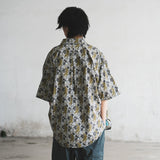 (ST374) Japan Made Fabric Pattern Shirt