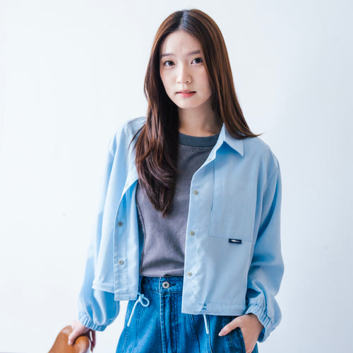 (BL011) Cropped Drawstrings Blouson