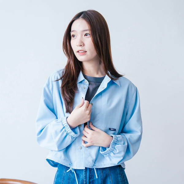 (BL011) Cropped Drawstrings Blouson