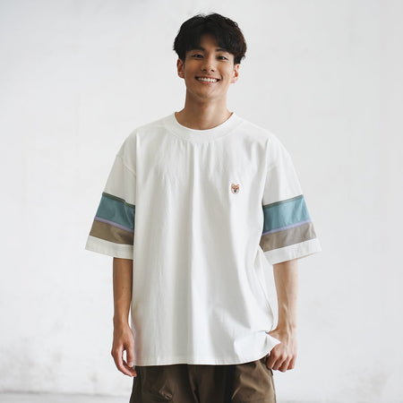 (TP1363)  PJai Graphic Embroidery Fake Layer Tee