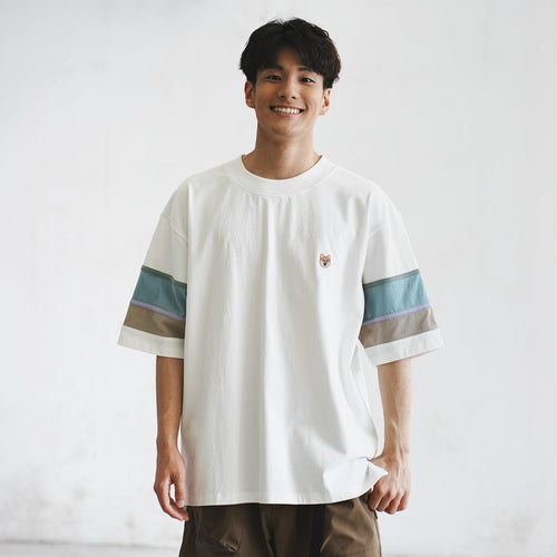 (TP1385) Sleeve Patchwork Tee