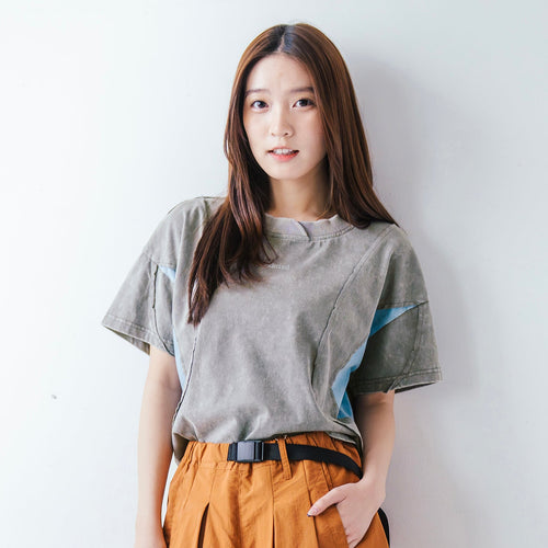 (TP1811) Washed Cropped Tee