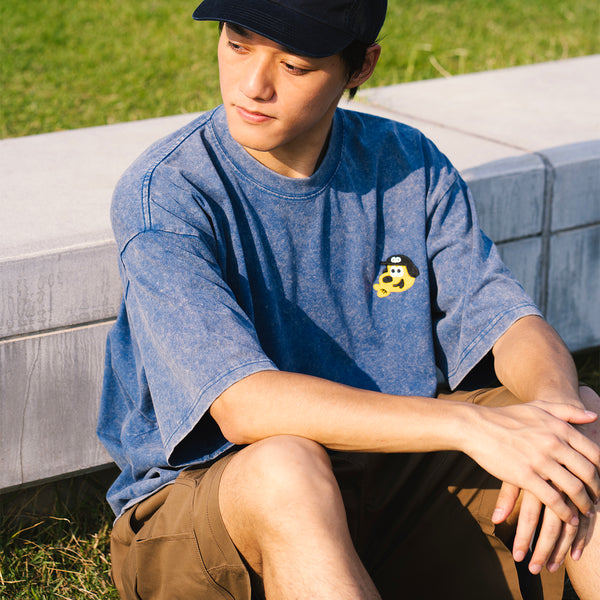 (EX683) Embroidery Washed Tee