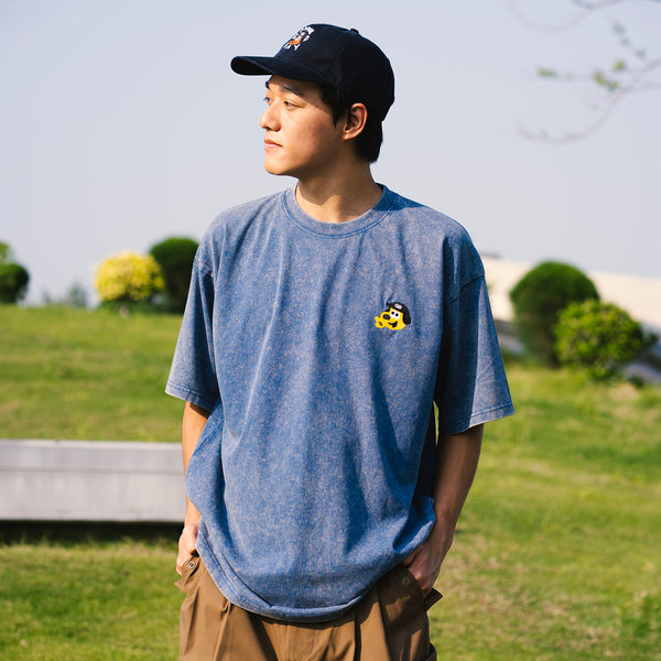 (EX683) Embroidery Washed Tee