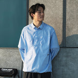 (ST528) 2 Ways Stripes Shirt