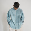 (ST311) Oversize Denim Patchwork Shirt