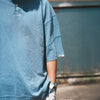 (TP1578) Washed Henley Neck Tee