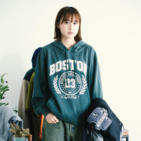 (SW519) Washed College Hoodie