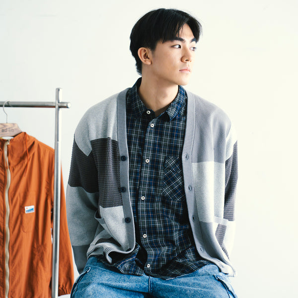 (CD107) Colorblock Cardigan