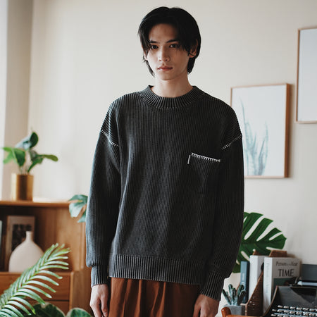 (TP1522) Message Embroidery Waffle Raglan Tee