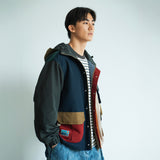 (JK402) Colorblock Parka
