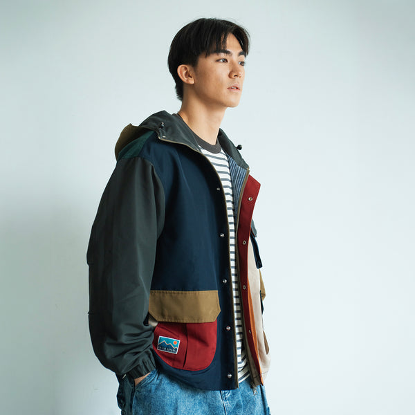 (JK402) Colorblock Parka