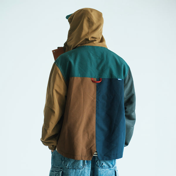 (JK402) Colorblock Parka