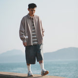 (ST444) 2 Ways Seersucker Shirt