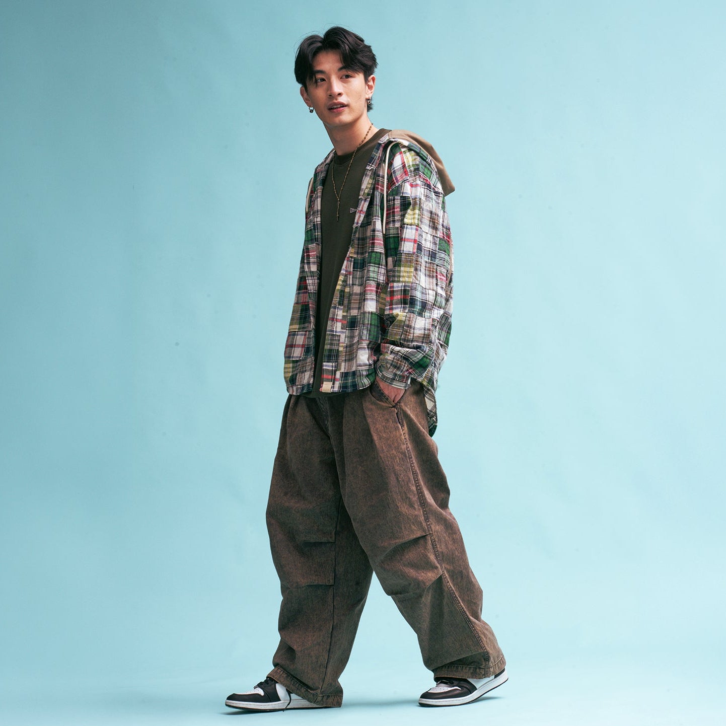 (PT461) Washed Balloon Pants