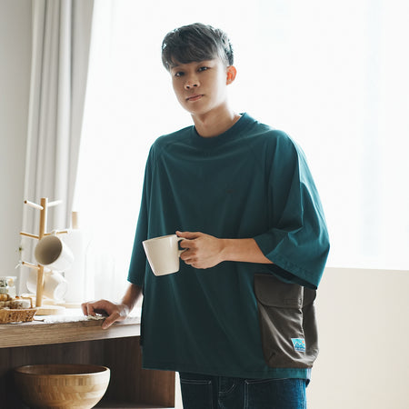 (TP905) Color Strap Pocket Tee