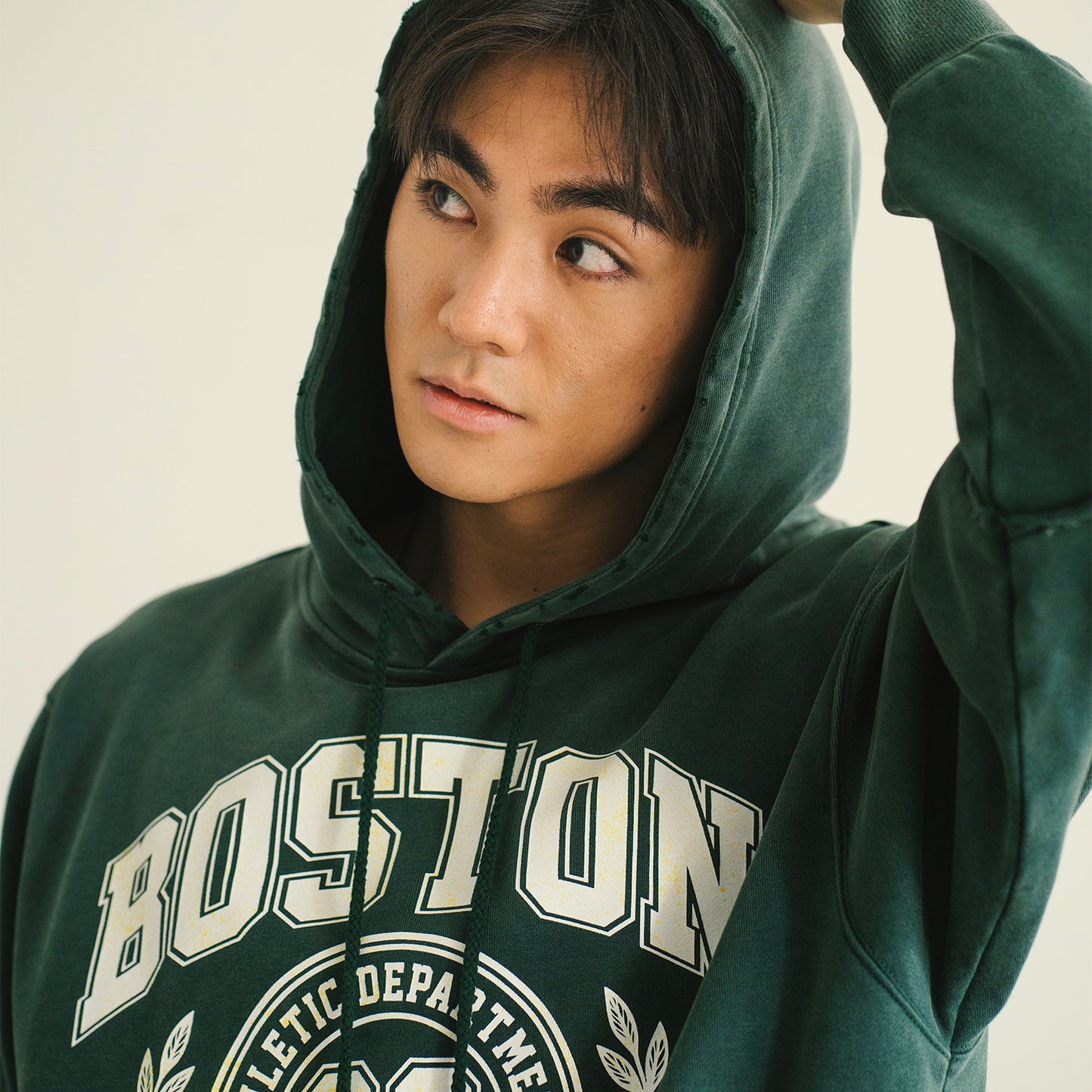 (SW519) Washed College Hoodie