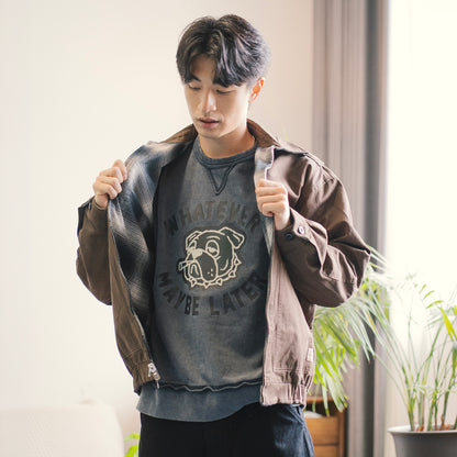 (SW570) Bulldog Graphics Sweatshirt