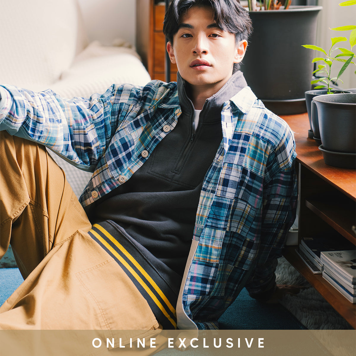 (ST563) Patchwork Shirt (Online Exclusive)