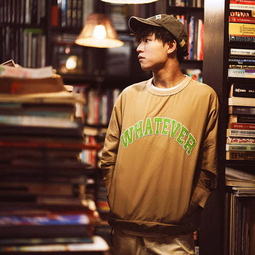 (SW394) Whatever Message Embroidery Sweater