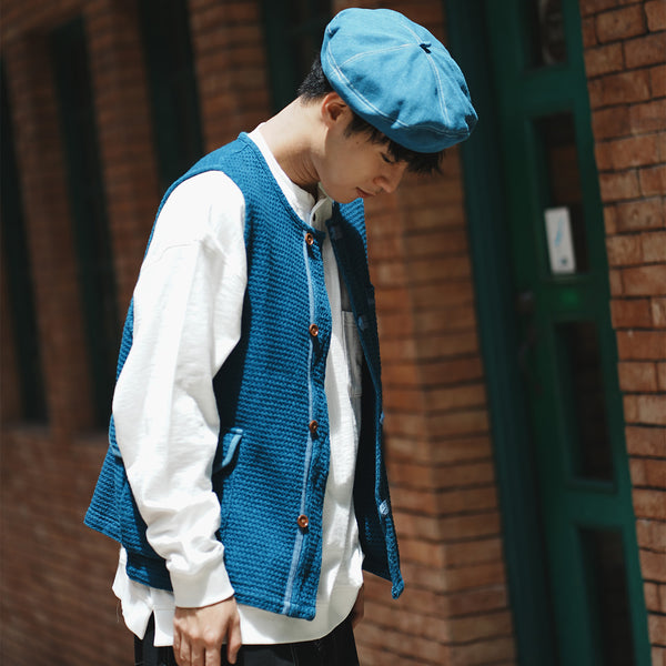 (YJ336) Indigo Kendo Work Vest