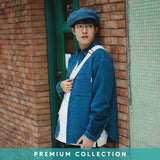 (ST338) Jacquard Indigo Heavyweight Shirt
