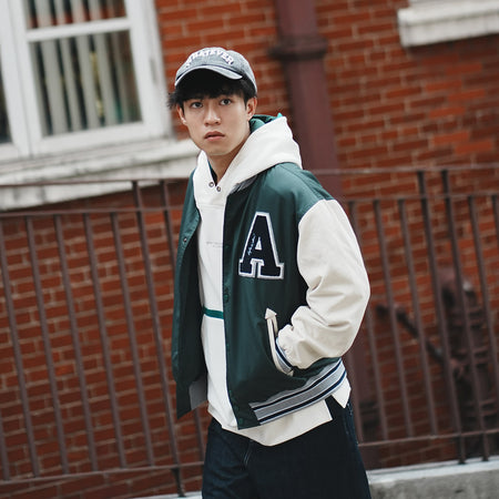 (JK350) Baseball Collar Jacket