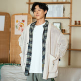 (CD106) Knit Mesh Cardigan