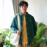 (ST483) Jersey Sleeve Patchwork Shirt