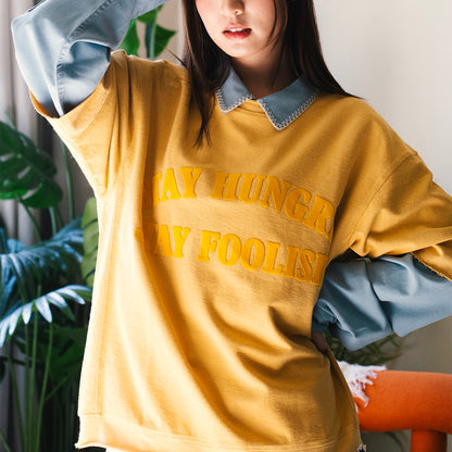 (TP1737) Flock Print Message Tee