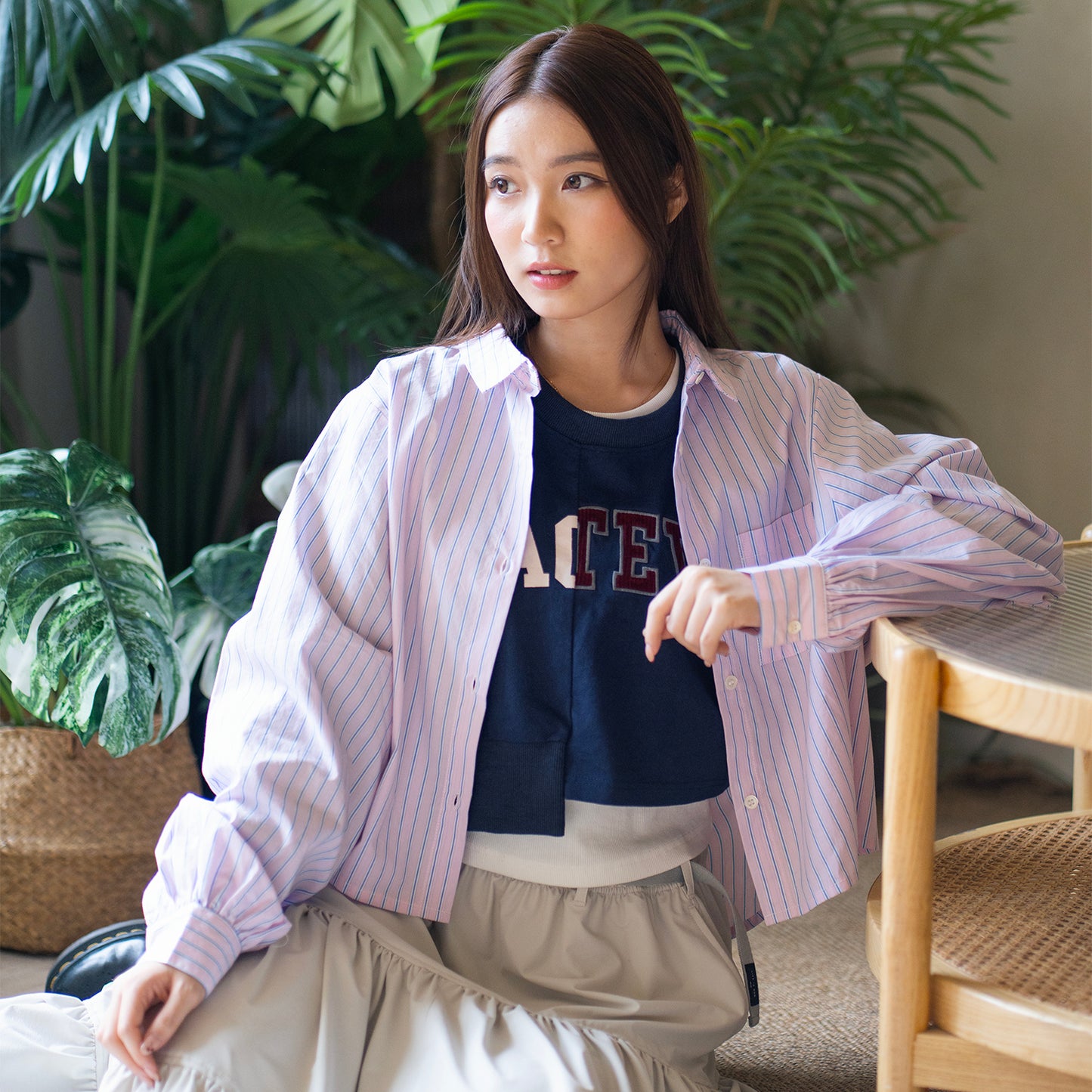 (BL009) 女裝短版恤衫
